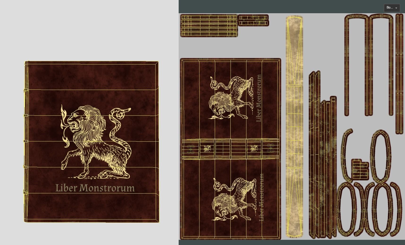 Fantasy Book Low-poly 3D model_14