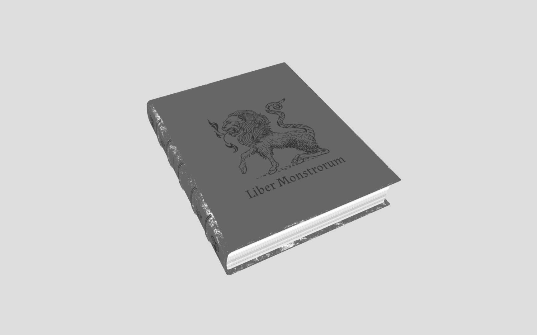 Fantasy Book Low-poly 3D model_12