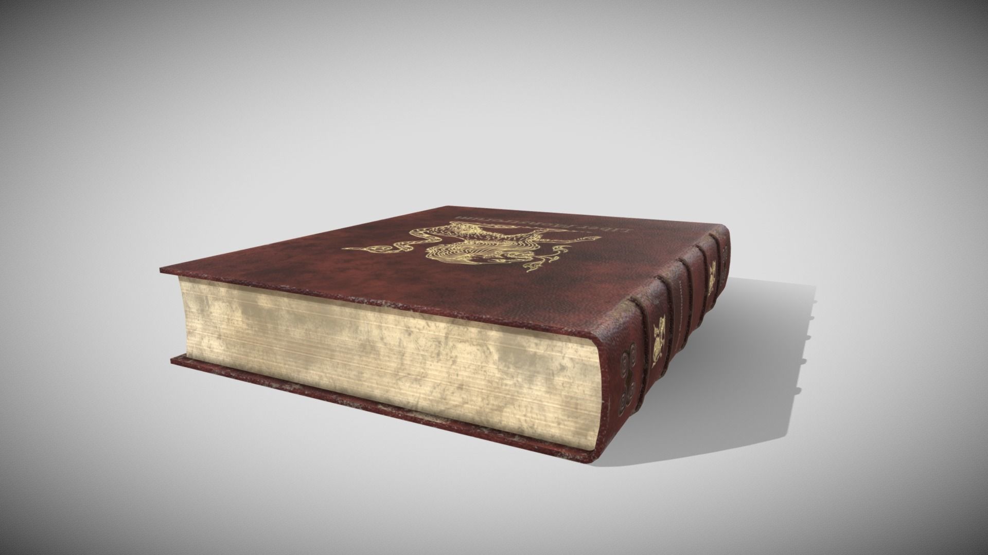 Fantasy Book Low-poly 3D model_4