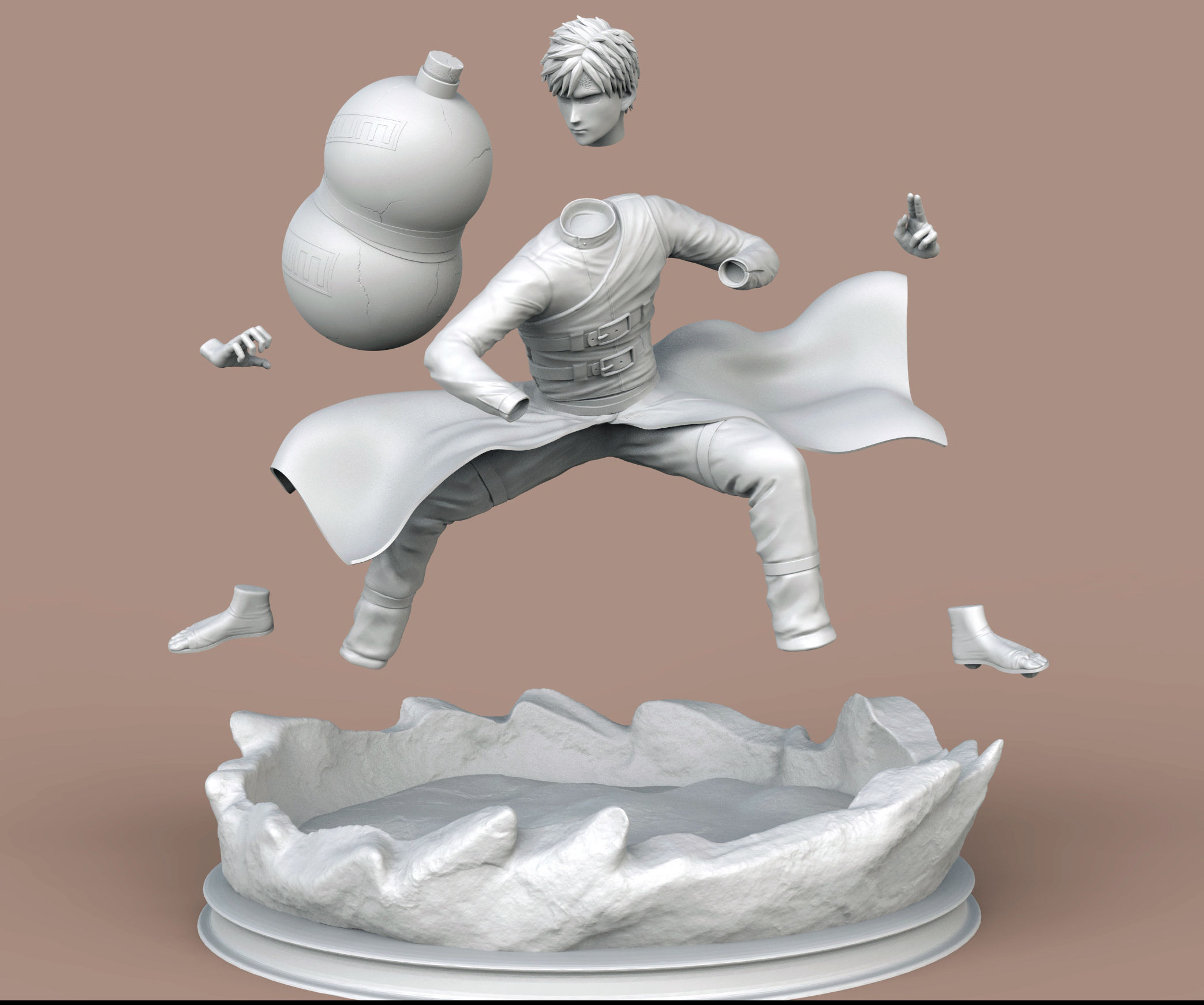 NARUTO - GAARA 3D print model_9