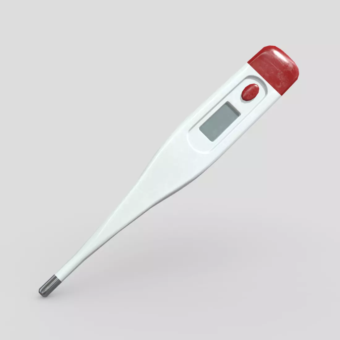 Thermometer digital Low-poly 3D model_0