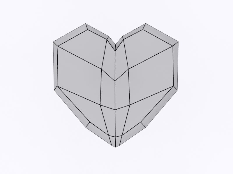 Simple Heart 3d model 3D model_4