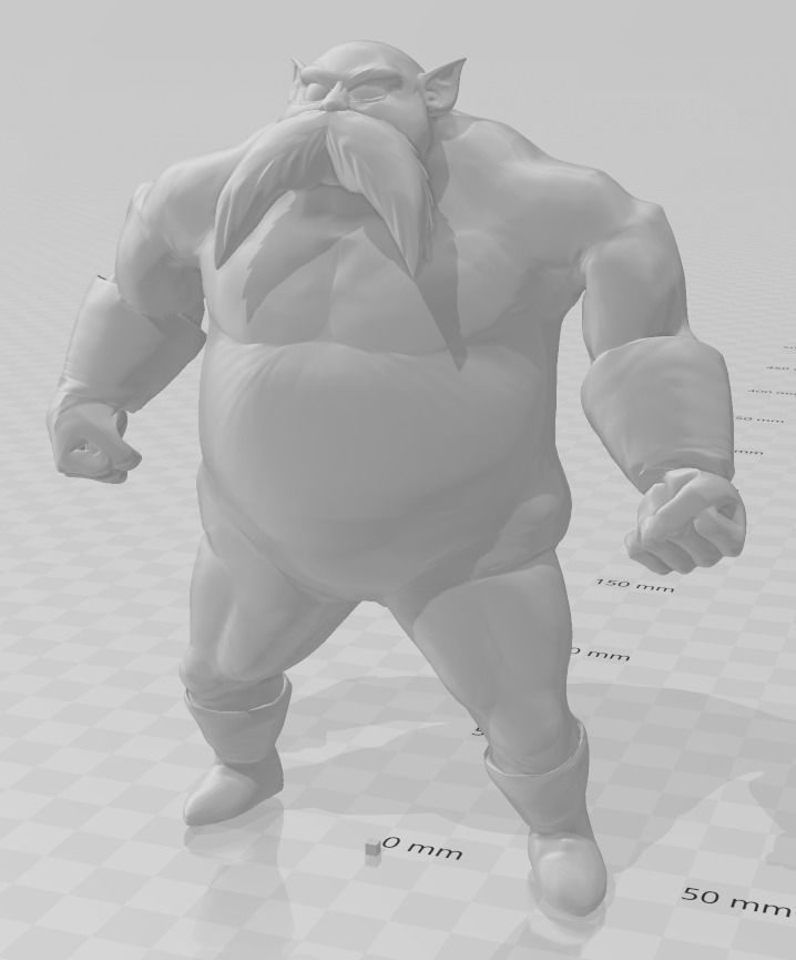 Toppo 3D Model old man with beard 3D print model_1