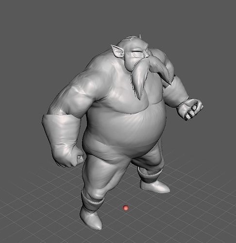 Toppo 3D Model old man with beard 3D print model