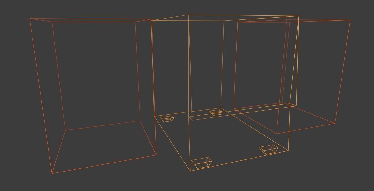 Vintage 3 Discs AM FM Tape Radio PBR Lowpoly Low-poly 3D model_5