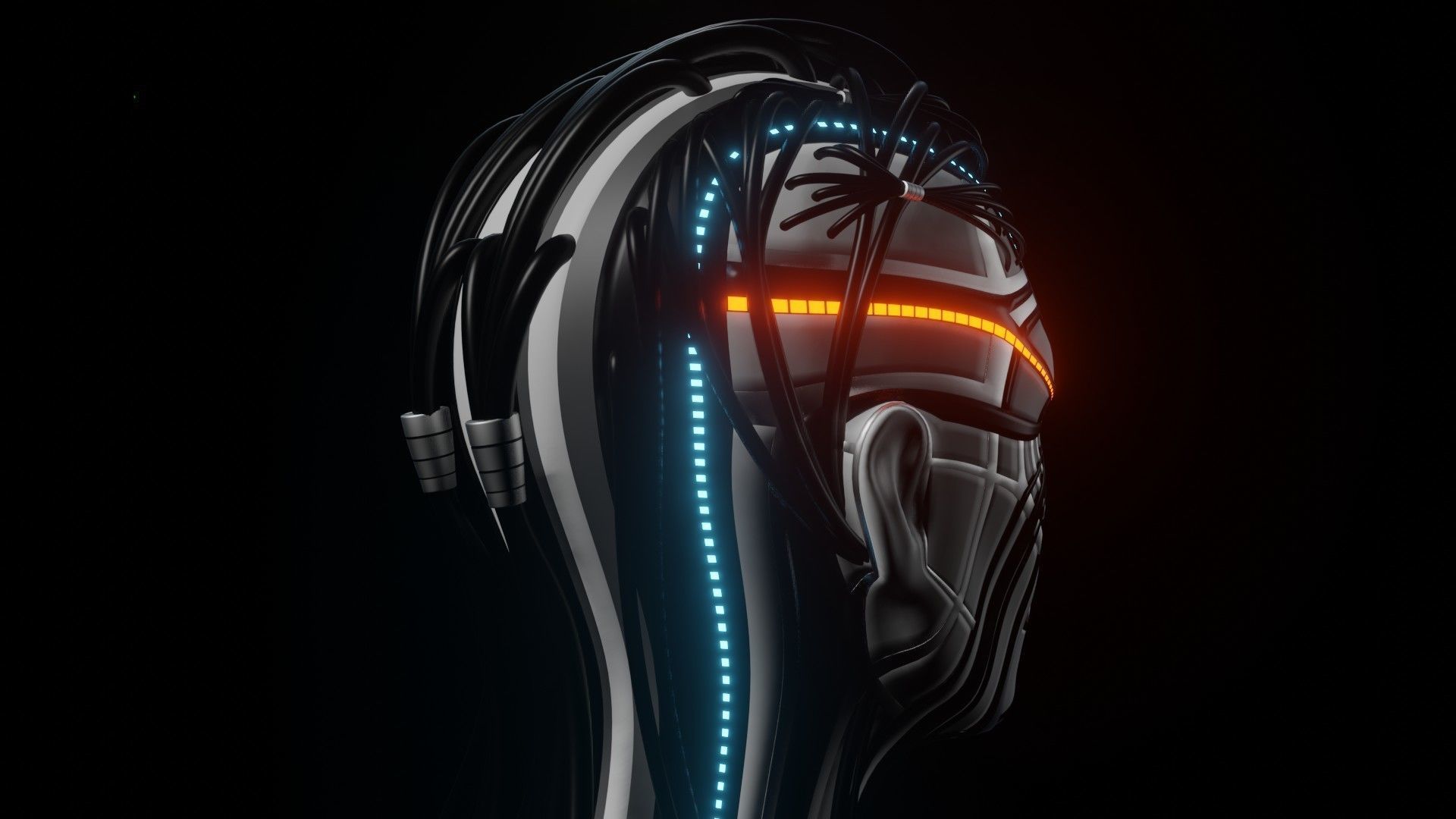 Female Robot 3D model_4
