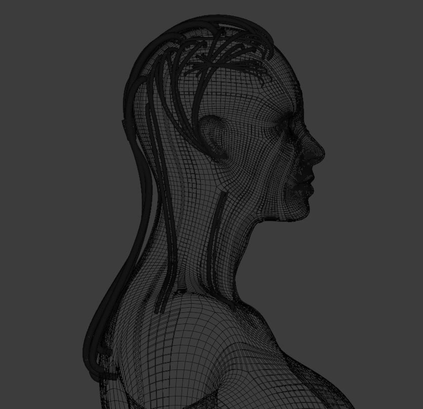 Female Robot 3D model_10
