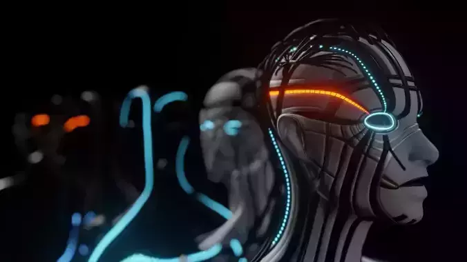 Female Robot 3D model
