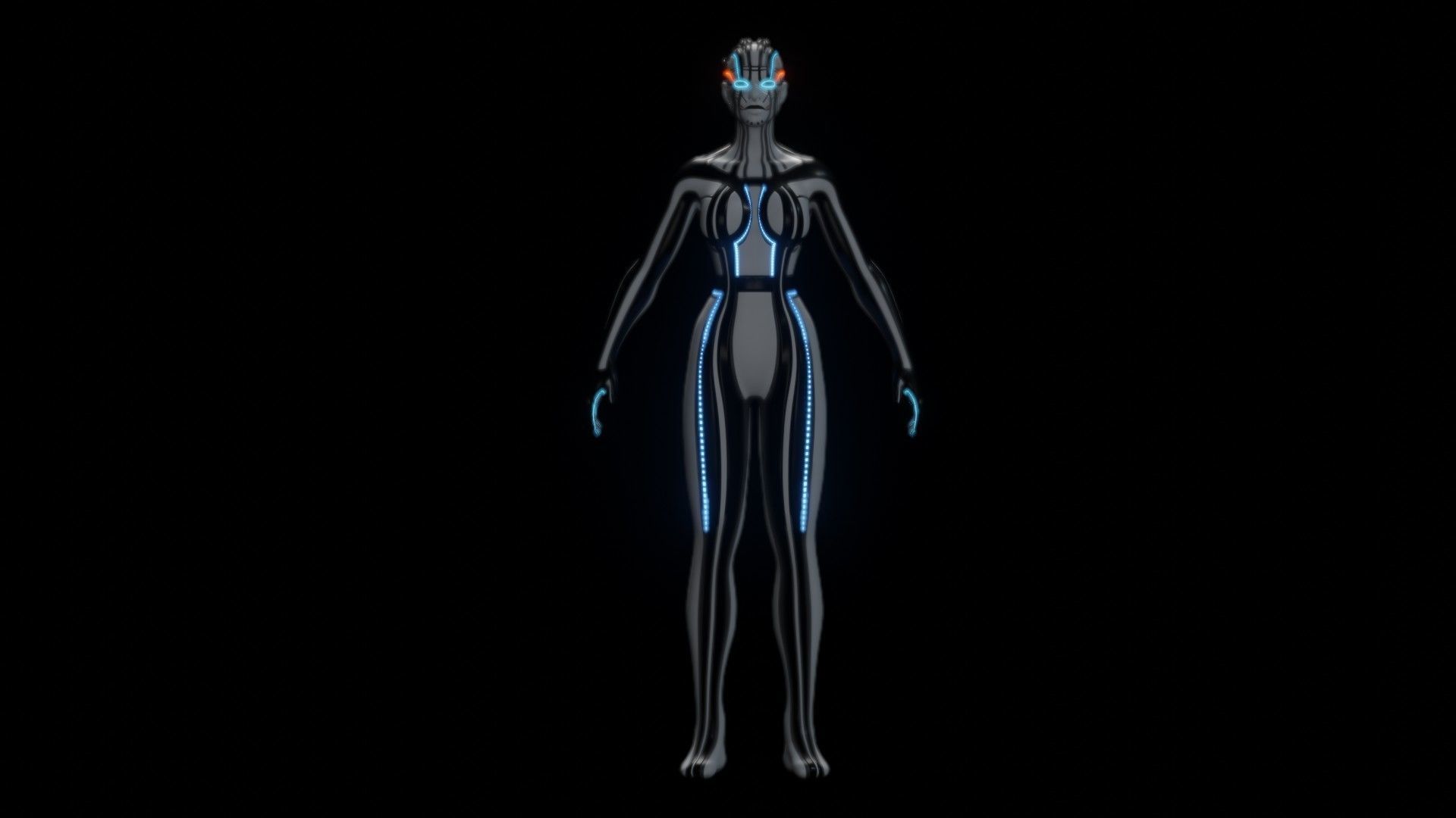 Female Robot 3D model_13
