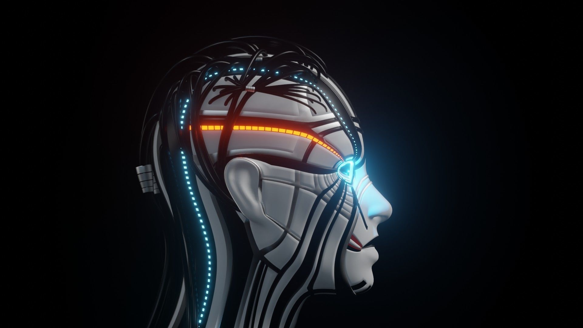 Female Robot 3D model_5