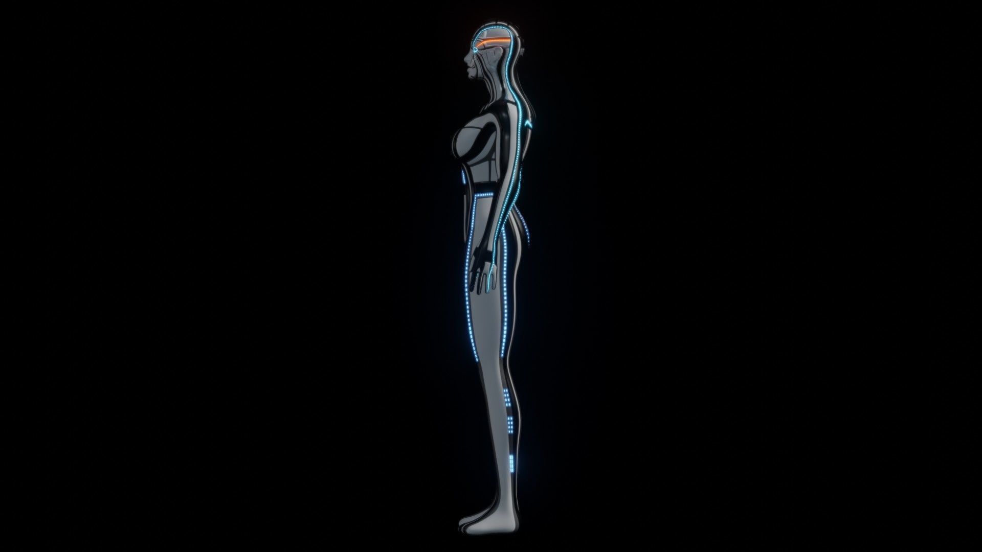 Female Robot 3D model_12