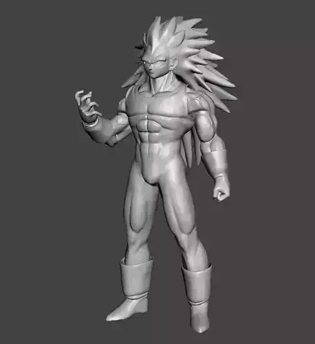 Vegeta SSJ3 3D Model 3D print model