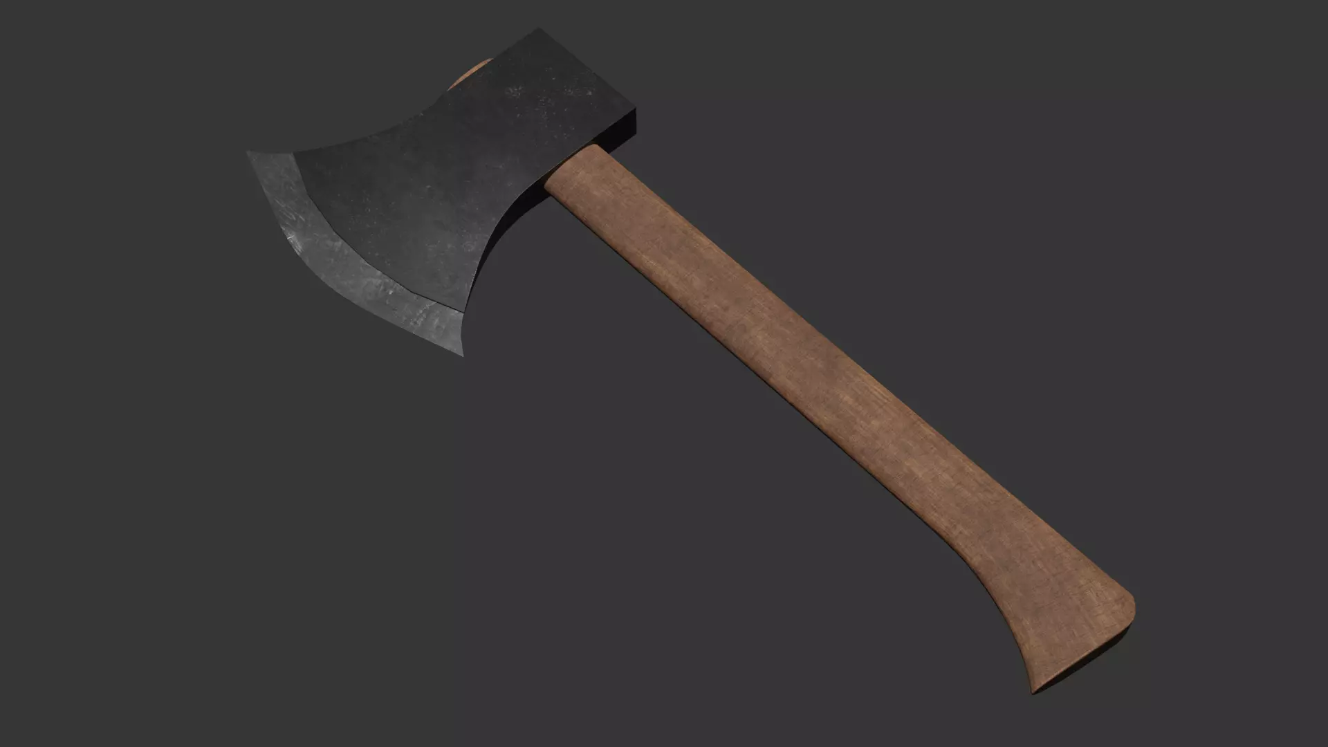 Hatchet axe Low-poly 3D model_0