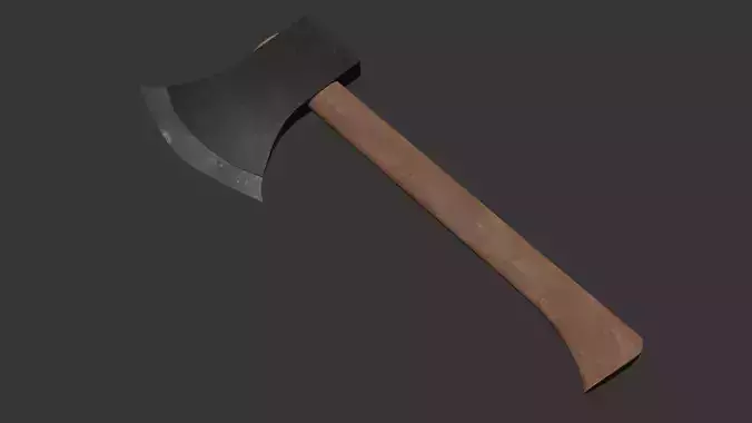 Hatchet axe Low-poly 3D model