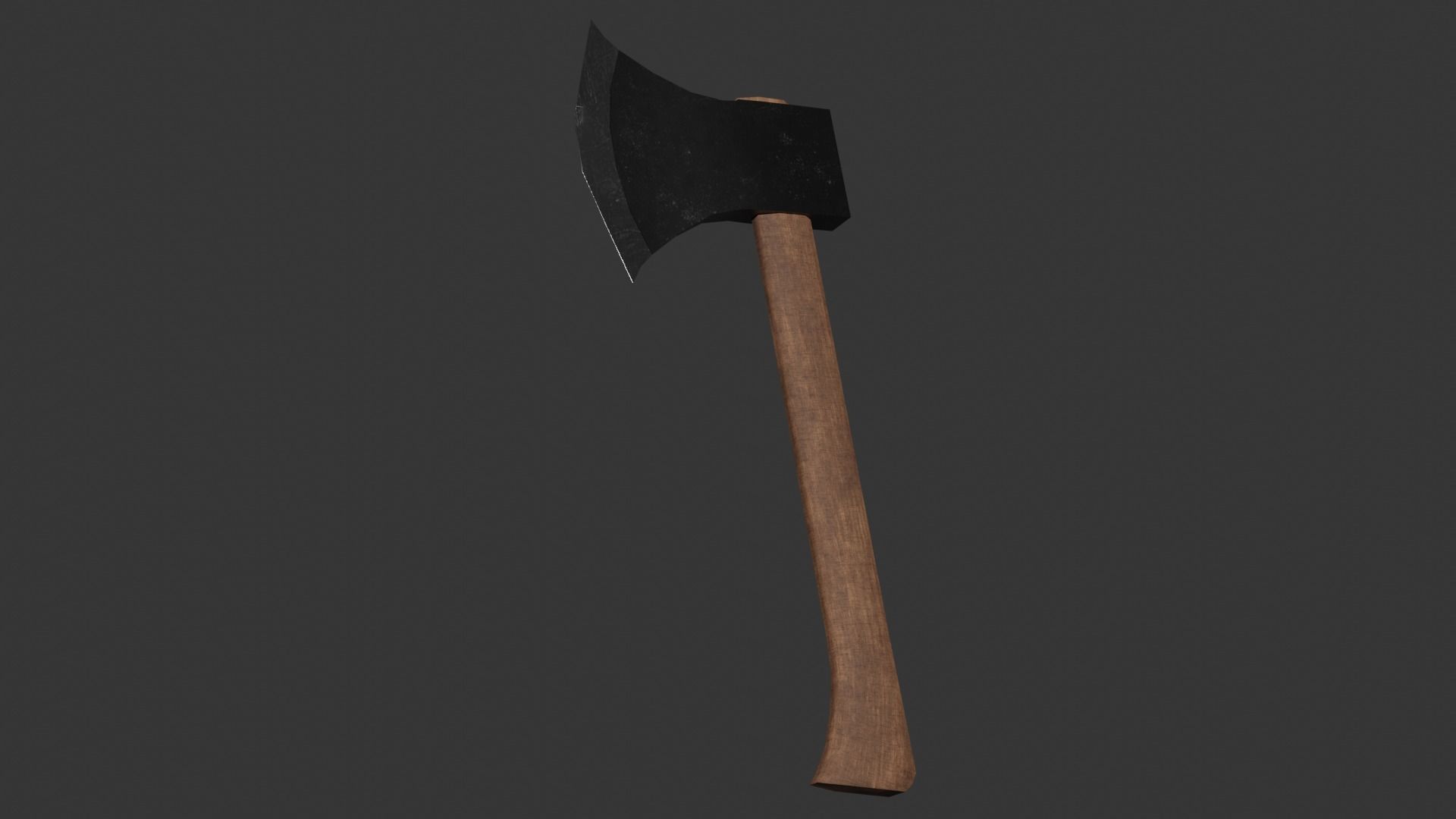 Hatchet axe Low-poly 3D model_1