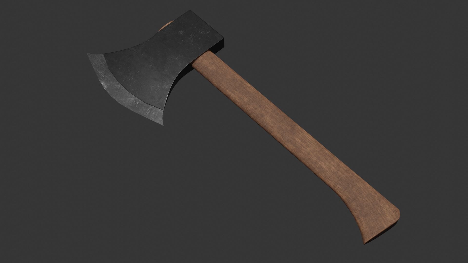 Hatchet axe Low-poly 3D model_2