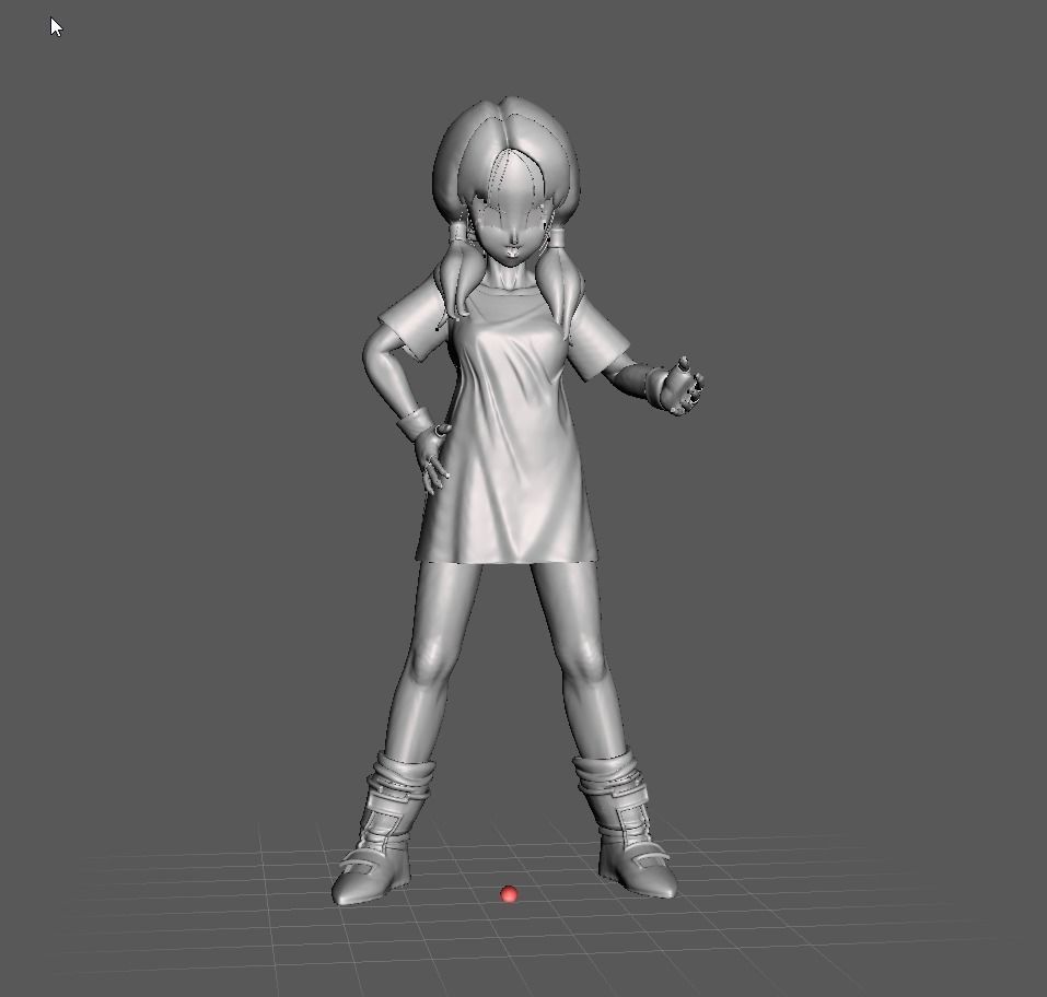 Videl long hair 3D Model 3D print model_2