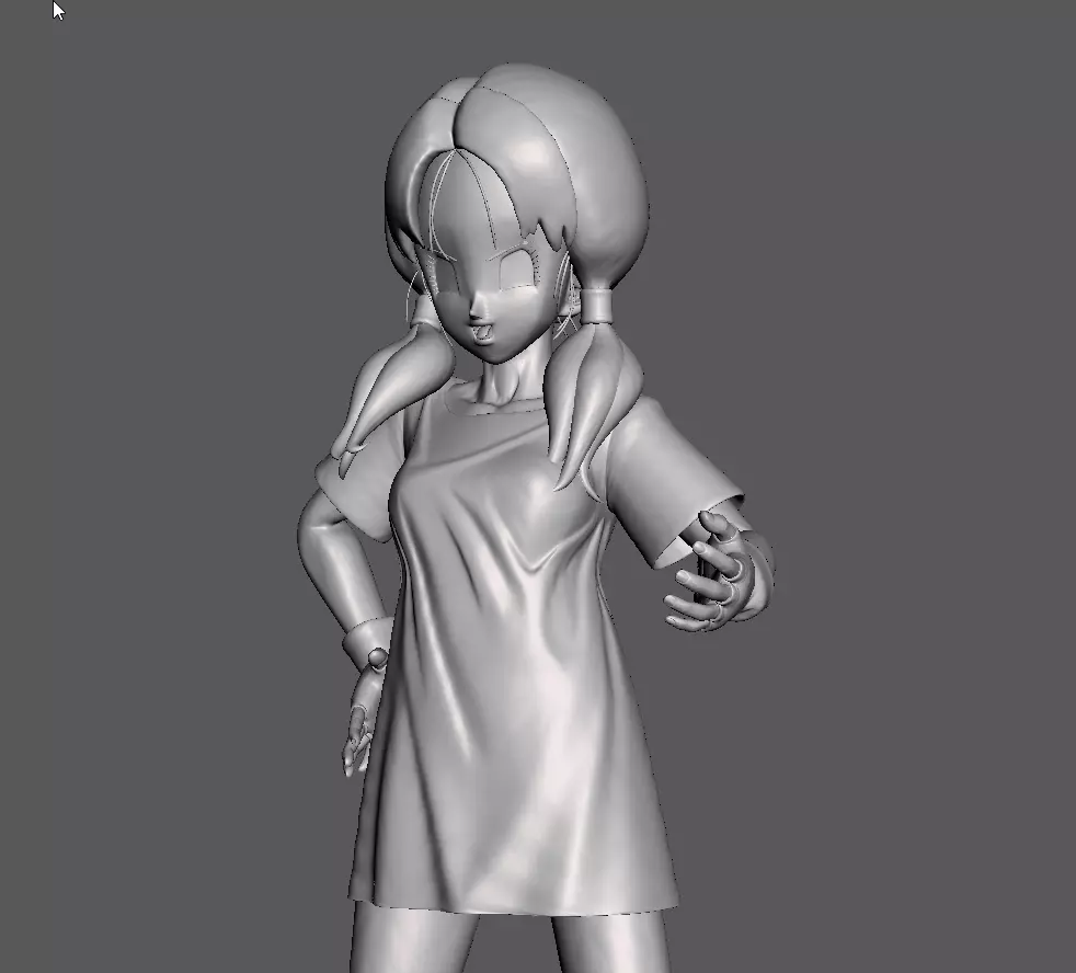 Videl long hair 3D Model 3D print model_0