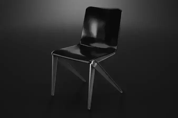 Pylon chair 3d model and render scene for Vray 3D model