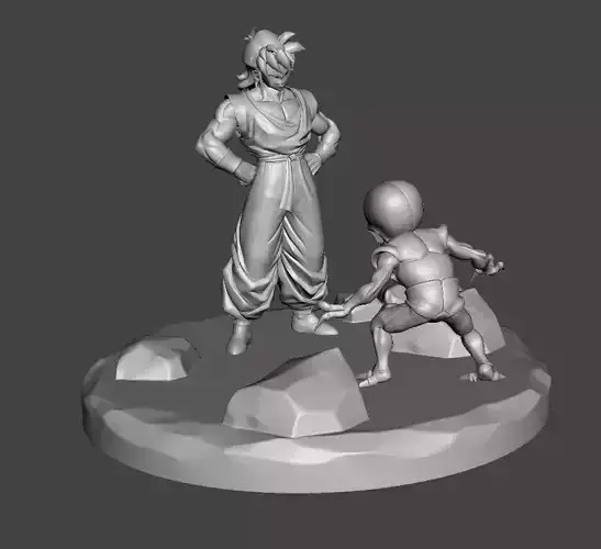 Yamcha vs Saibamen 3D Model Free 3D print model