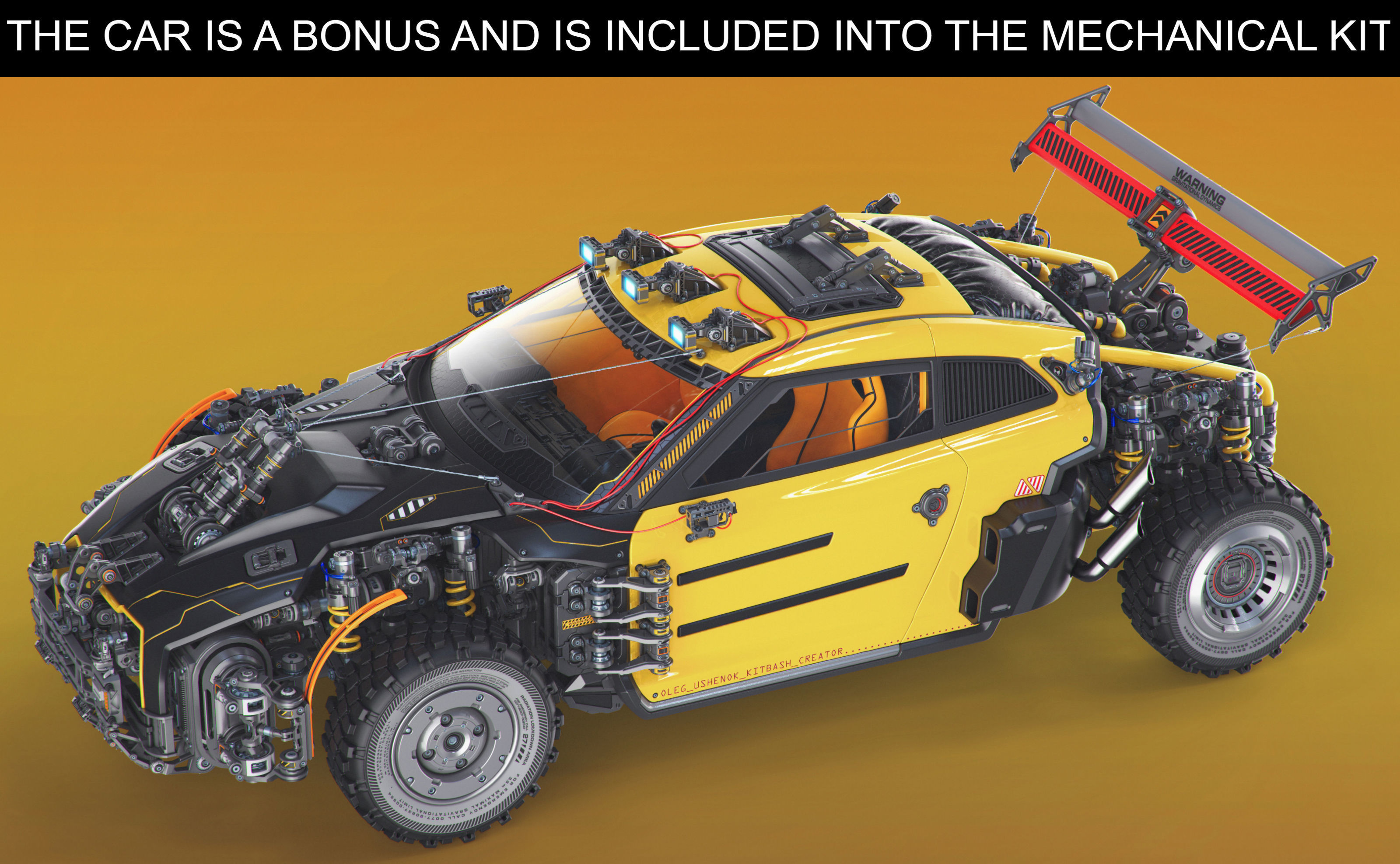 Sci-Fi Hard Surface Mechanical KITBASH 420 DETAILS 3D model_3