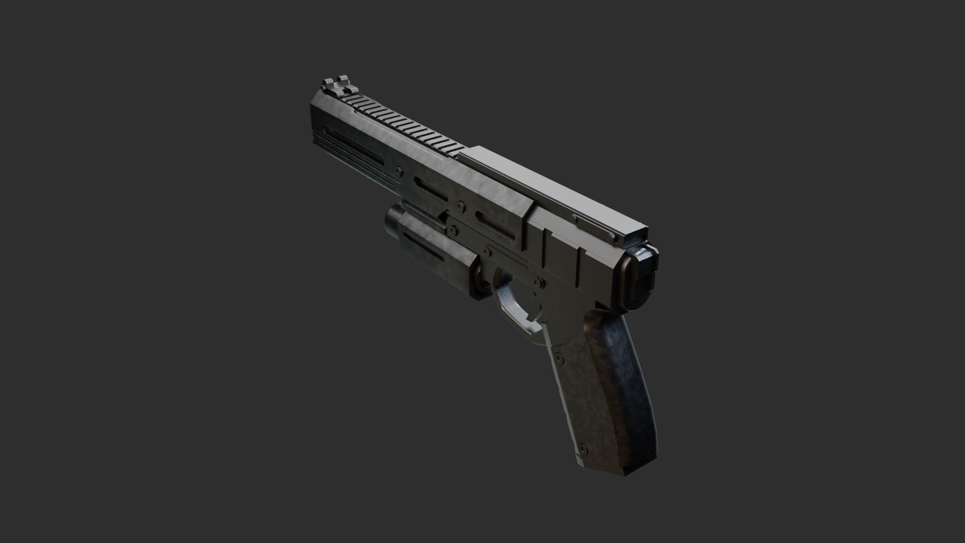 Gun A 1 3D model_2
