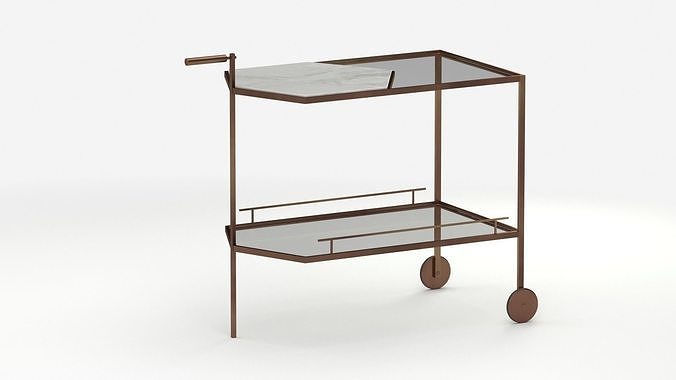 Man of Parts Gin Lane Bar Cart 3D model 7