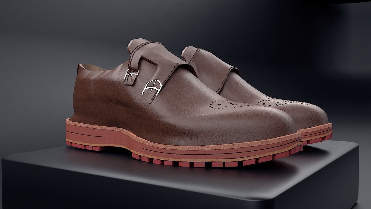 Monk Strap 3D model_1