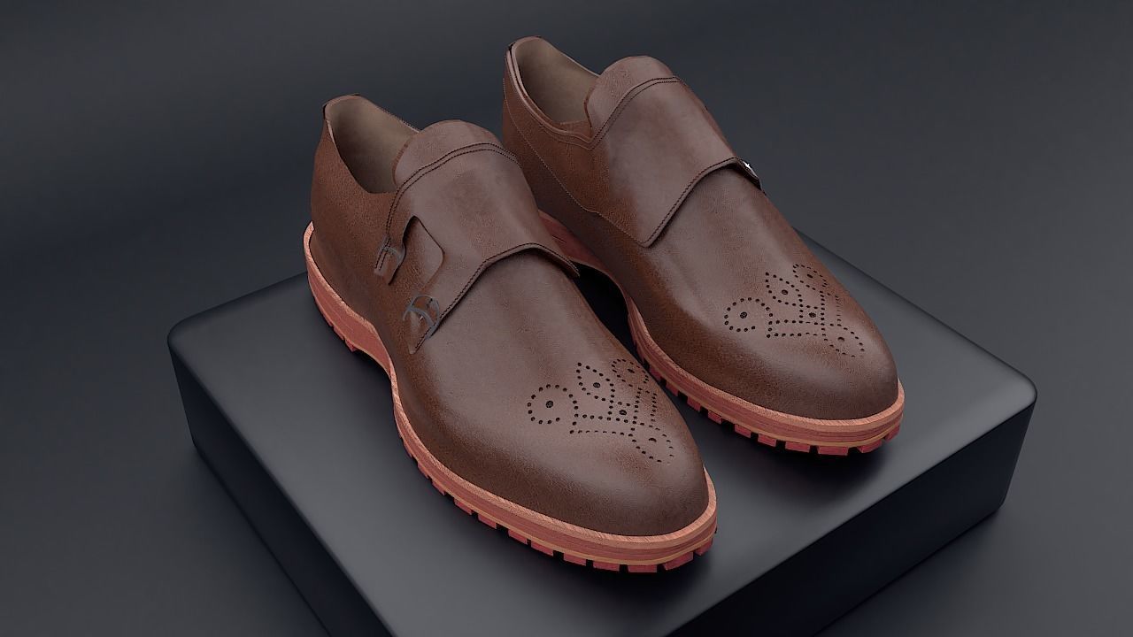 Monk Strap 3D model_2