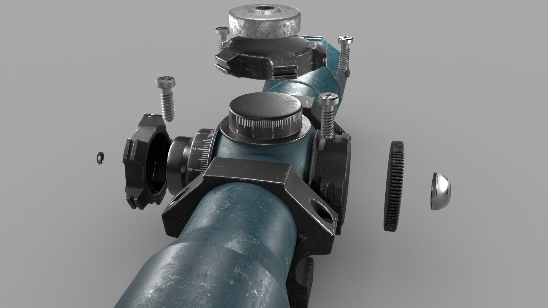 scope model sniper Free 3D model_3