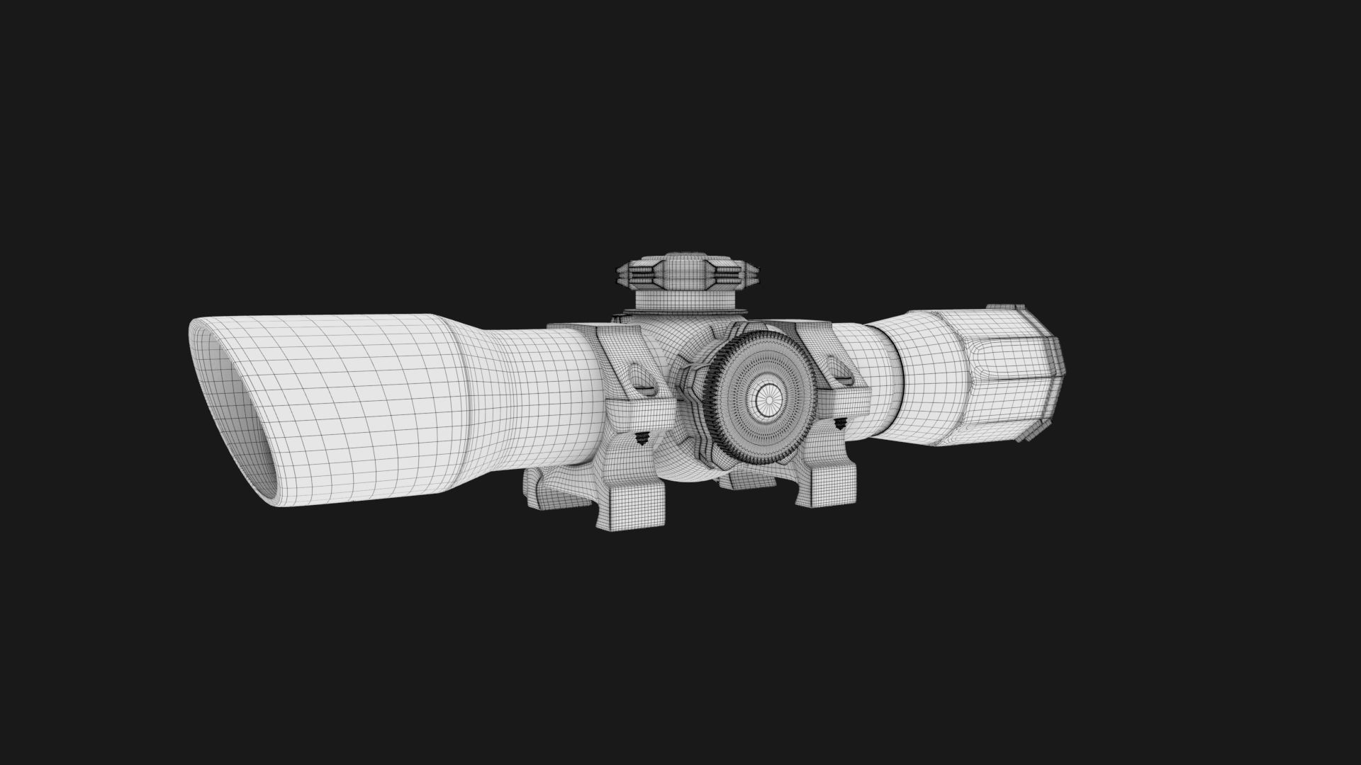 scope model sniper Free 3D model_4