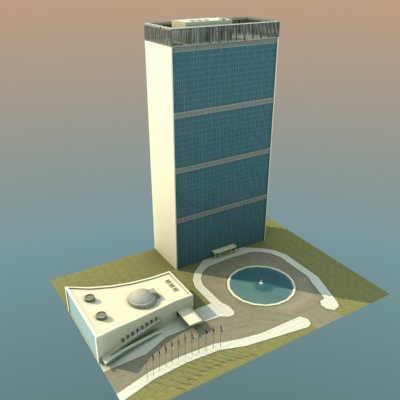 United Nations Building NYC 3D model_6