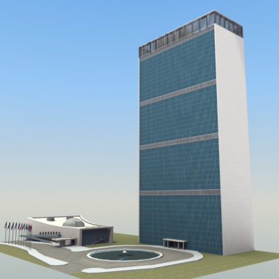 United Nations Building NYC 3D model_4