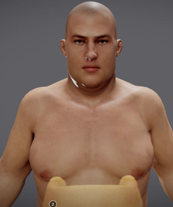 Male Vs Female Fat Distribution Low-poly 3D model_12