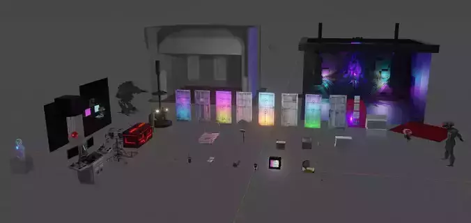 Cyberpunk Lab Asset Pack