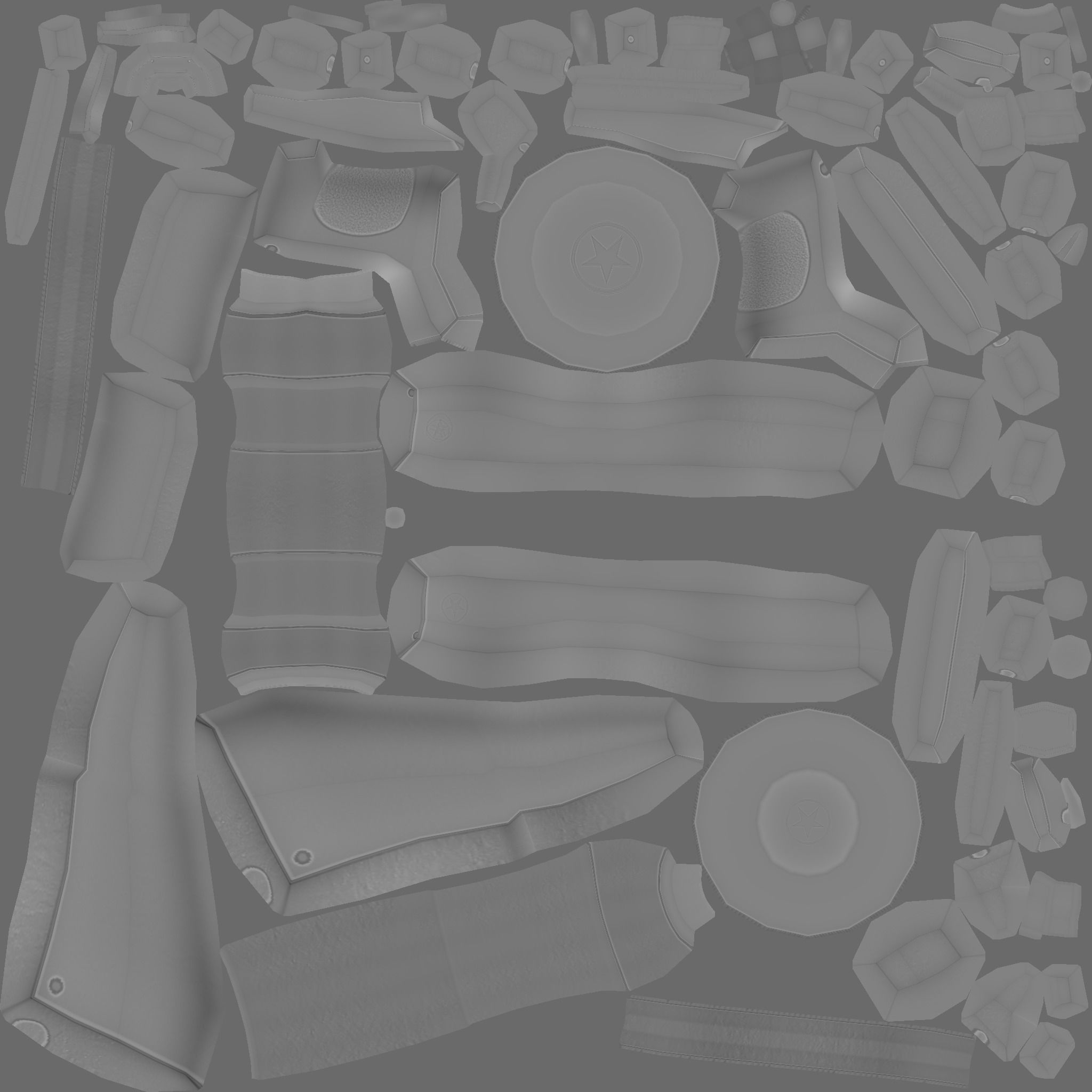 Sci-Fi Thompson Submachine - Gun Weaponry - Black Camo Low-poly 3D model_26