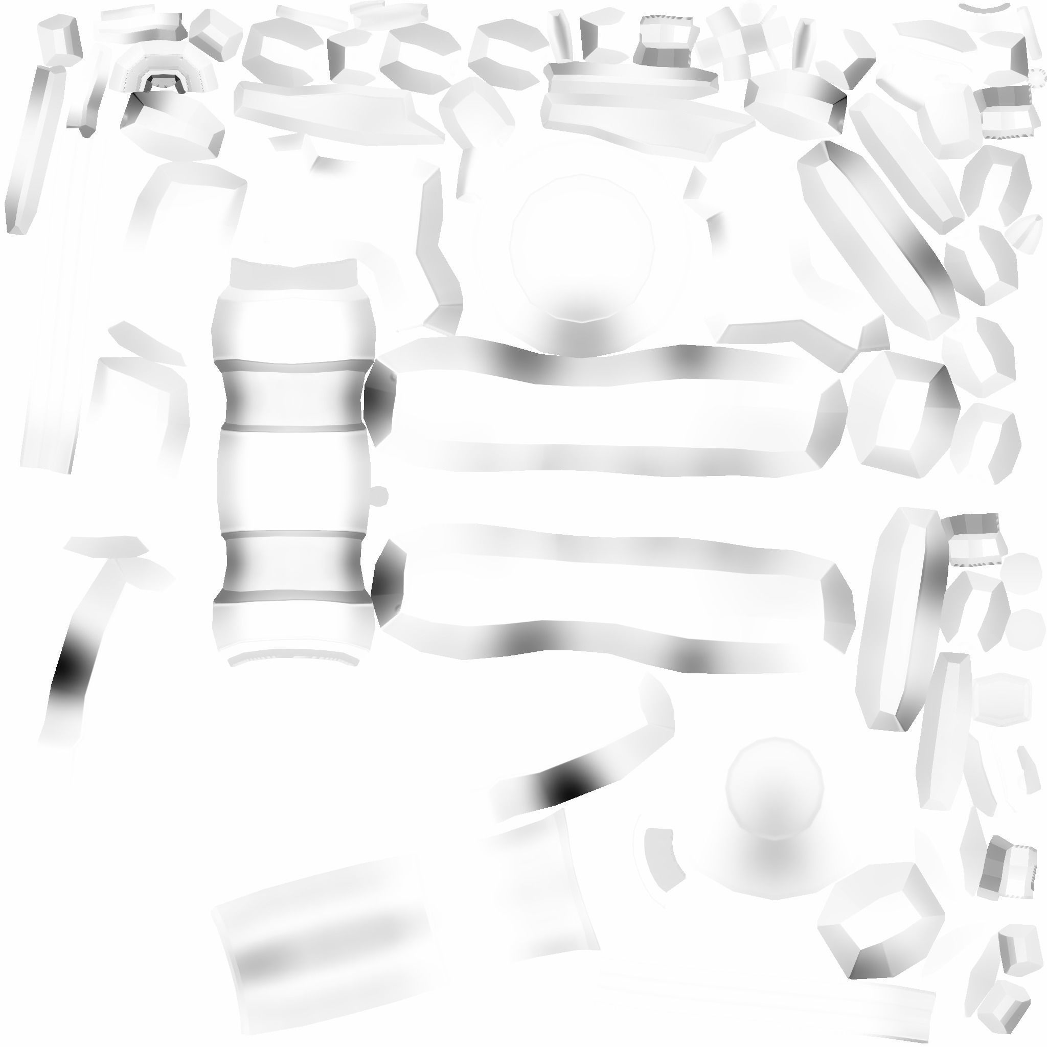 Sci-Fi Thompson Submachine - Gun Weaponry - Black Camo Low-poly 3D model_20