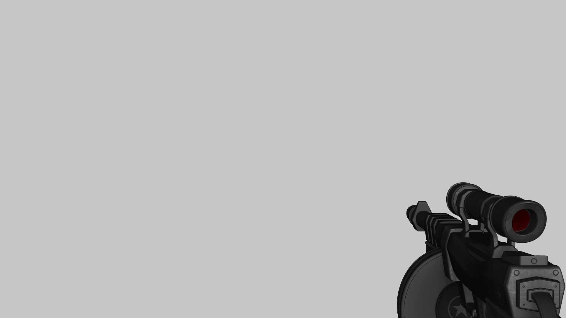 Sci-Fi Thompson Submachine - Gun Weaponry - Black Camo Low-poly 3D model_5