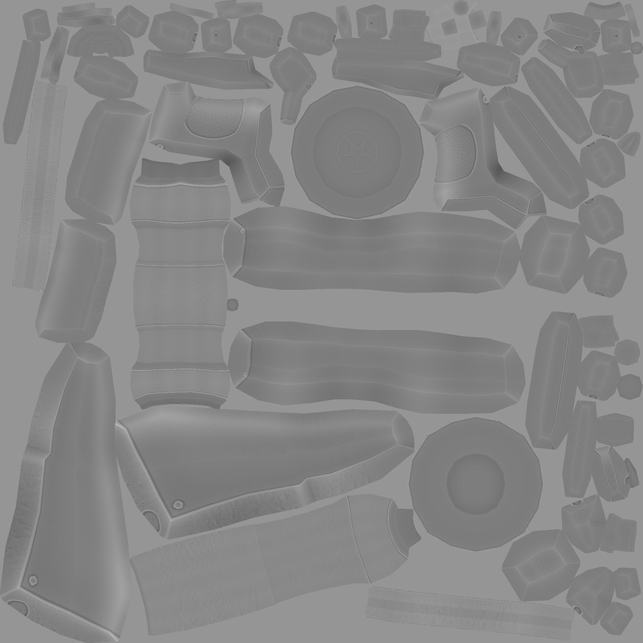 Sci-Fi Thompson Submachine - Gun Weaponry - Black Camo Low-poly 3D model_23