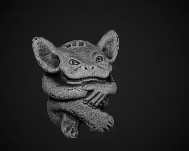 Realistic goblin statue