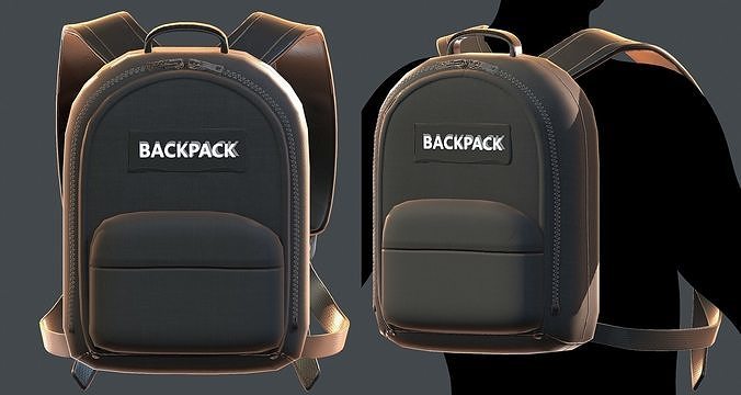 Backpack military combat soldier armor scifi Generic camp Low-poly 3D model