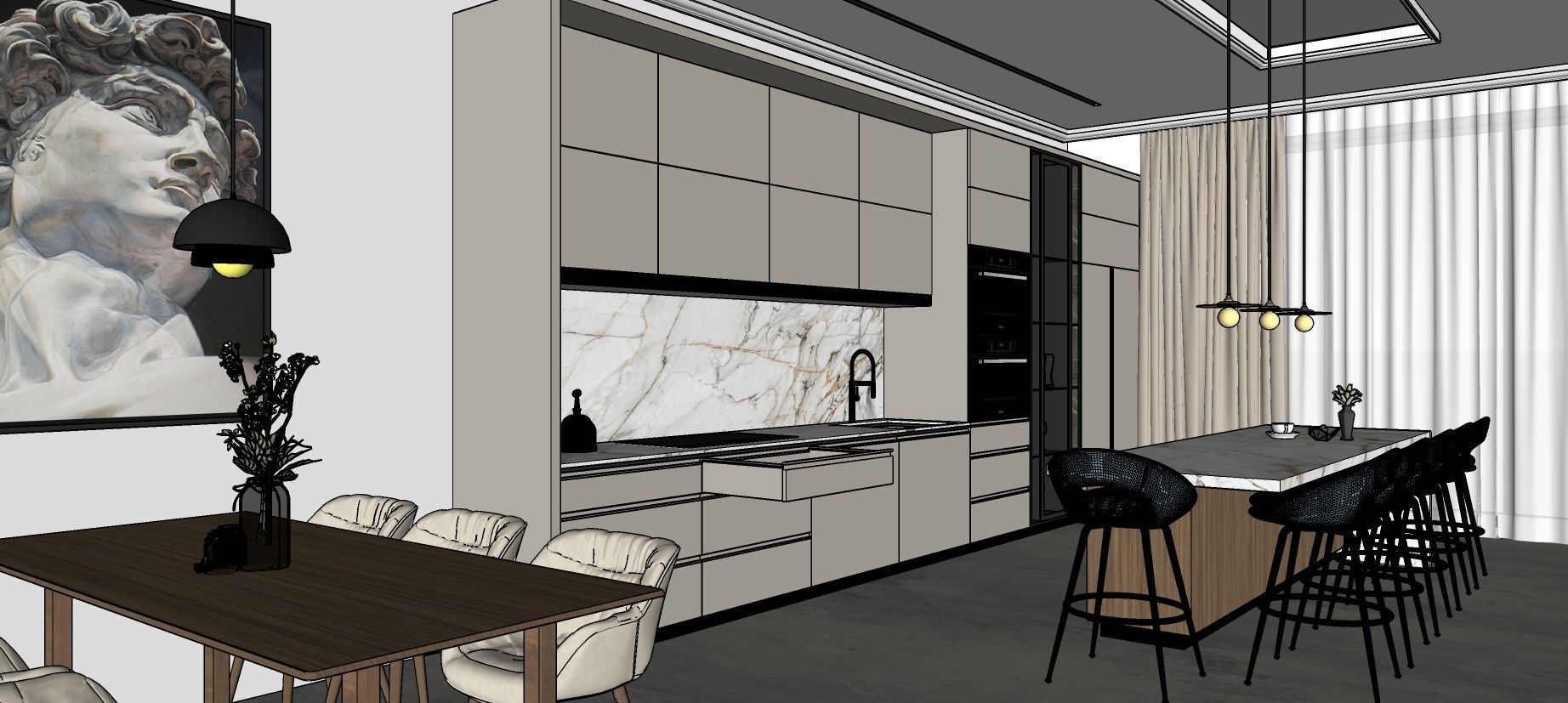 modern kitchen 3D model_5