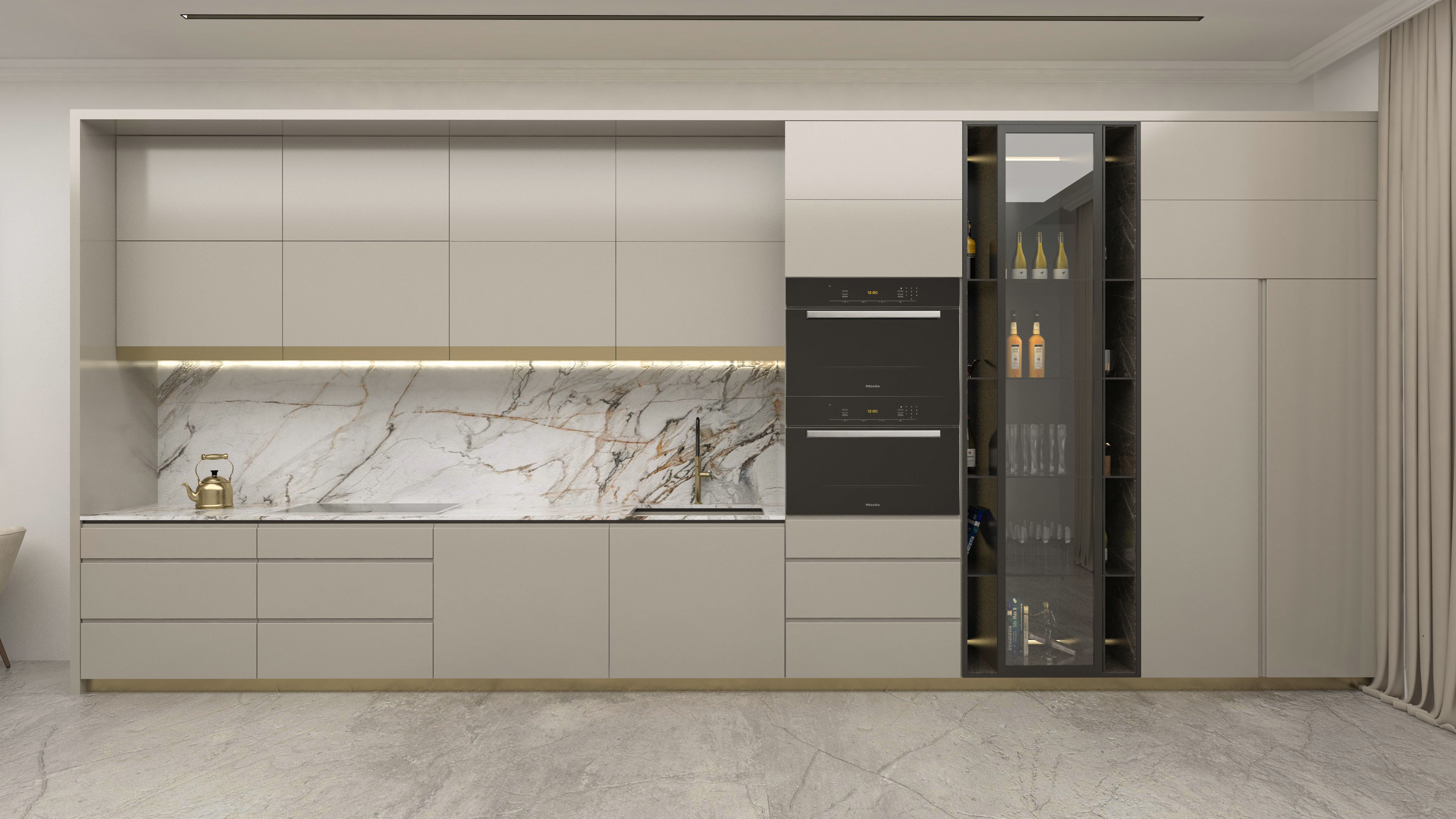 modern kitchen 3D model_2