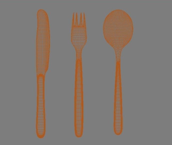 service cutlery 3D model_4