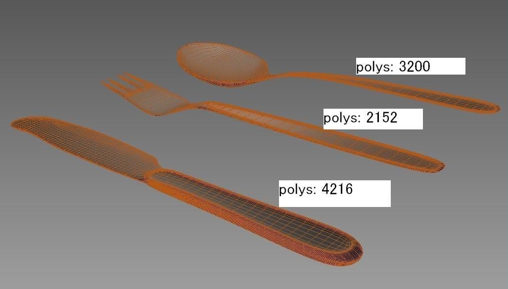 service cutlery 3D model_5