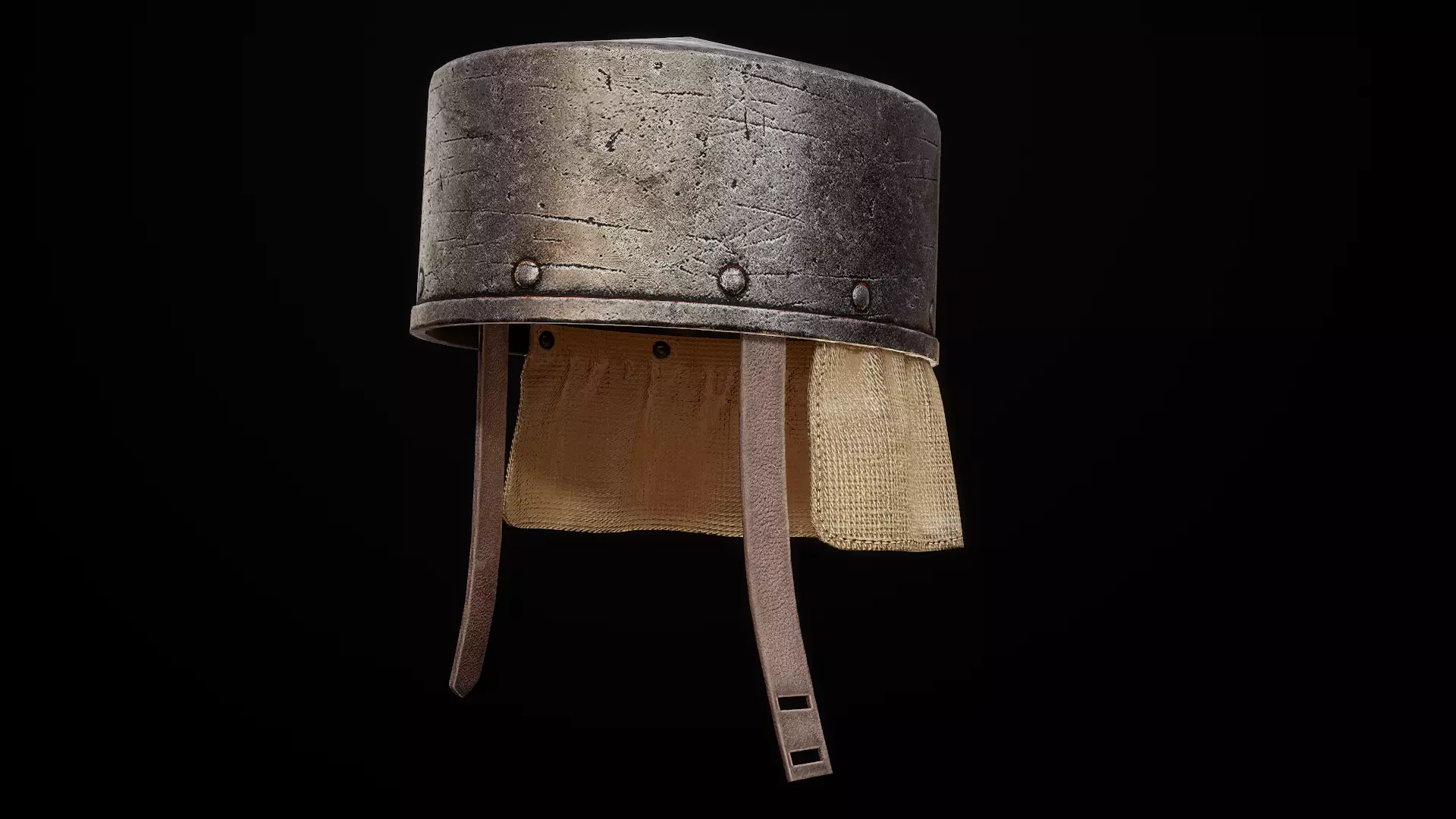 Next Gen Medieval helmet Low-poly 3D model_0