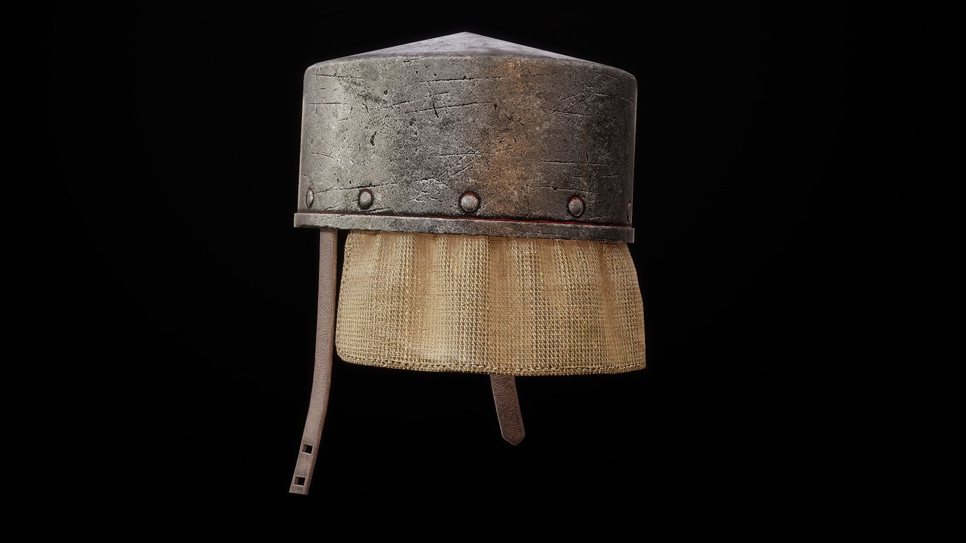 Next Gen Medieval helmet Low-poly 3D model_1