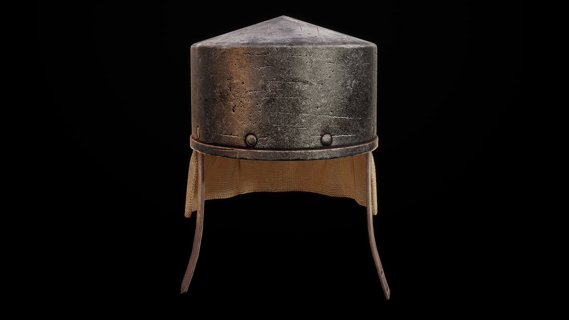 Next Gen Medieval helmet Low-poly 3D model_3