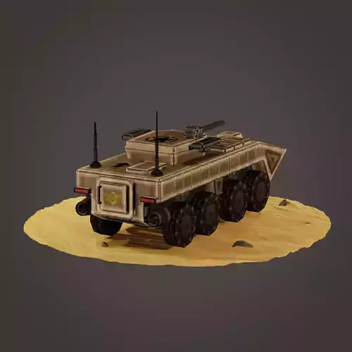 stylized soldier carrier Low-poly 3D model