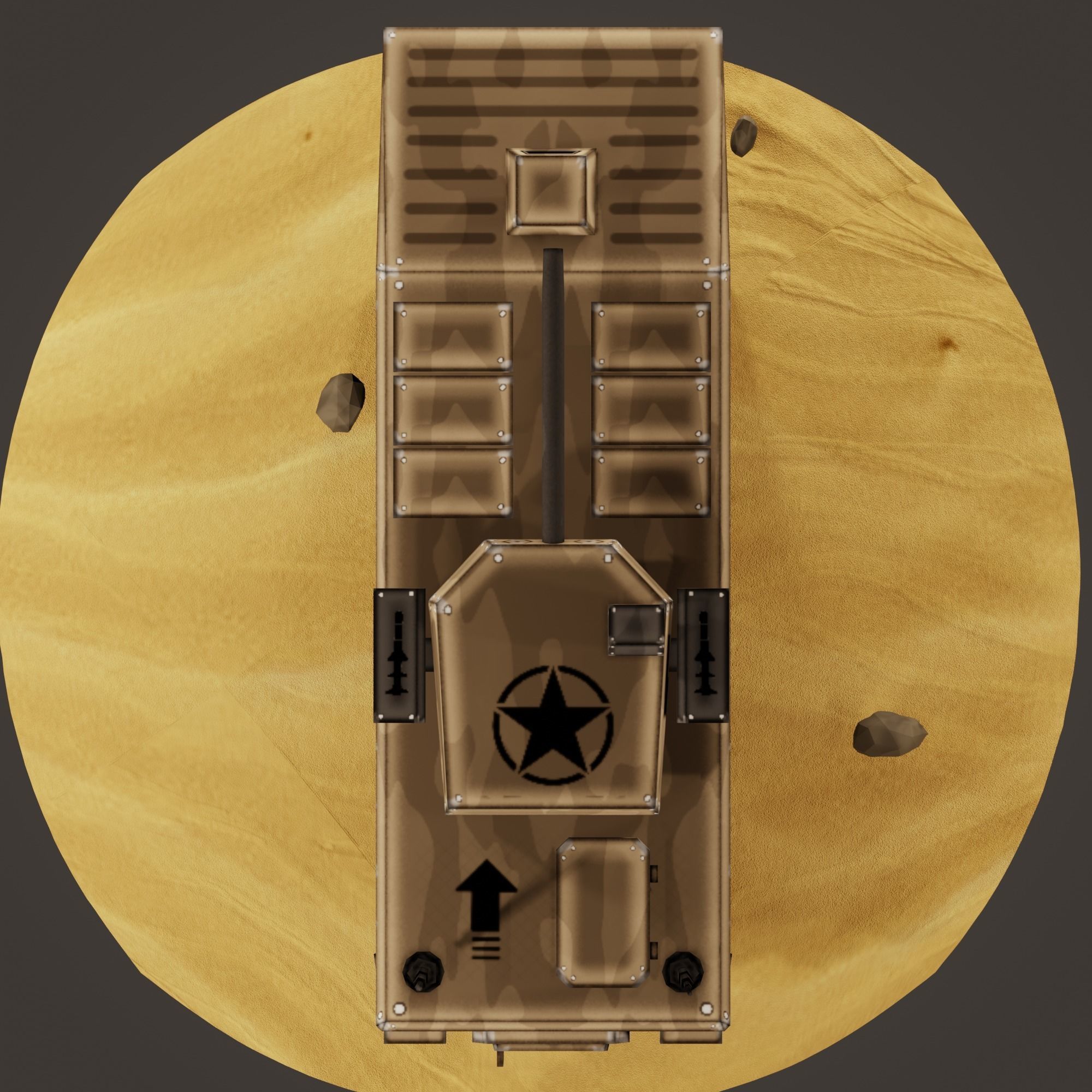 stylized soldier carrier Low-poly 3D model_6